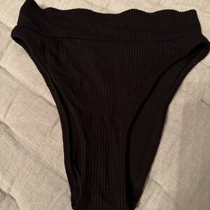Aerie Textured Black Bikini Bottom